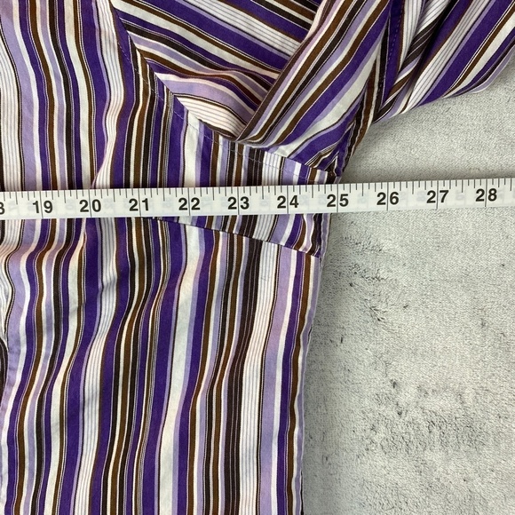 Jones New York  Shirt 2X Purple Stripes - Picture 9 of 12